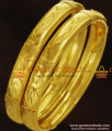 BR248-2.4 Size Shiny Leaf Pattern Thick Bangles for Daily Use