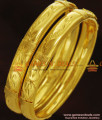 BR248-2.8 Size Shiny Leaf Pattern Thick Bangles for Daily Use