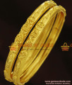 BR251-2.6 Size Simple Self Design Gold Tone Bangles for Women