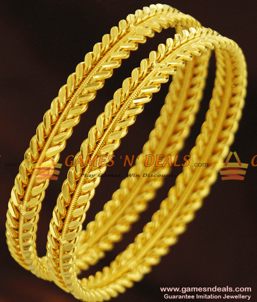 BR253-2.8 Size Unique Gold Design Bangles Set for Girls Online