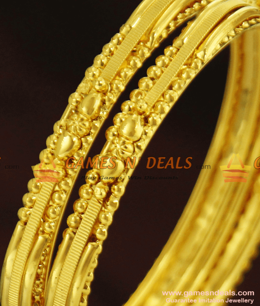 BR256-2.4 Size Curvy Design Thin Gold Design Bangles Set for Women BR256-2.4 Size Curvy Design Thin Gold Design Bangles Set for Women