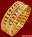 BS041-2.8 Size Gold Plated Thin White Sonte Heartin Design Bangle BS041-2.8 Size Gold Plated Thin White Sonte Heartin Design Bangle