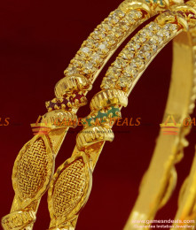BS045-2.8 Size Guarantee Bangle Net Design Bridal Wear AD Stone Imitation Jewelry