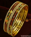 BS047-2.8 Size Sparkling 2 Pieces Multicolor AD Stone Bridal Wear Imitation Bangle BS047-2.8 Size Sparkling 2 Pieces Multicolor AD Stone Bridal Wear Imitation Bangle