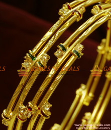 BS048-2.6 Size Best Selling Gold Plated Traditional Semiya Design Imitation Bangle