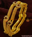 BS049-2.8 Size Curvy 2 Pieces AD Stone Bridal Wear Imitation Spring Bangle