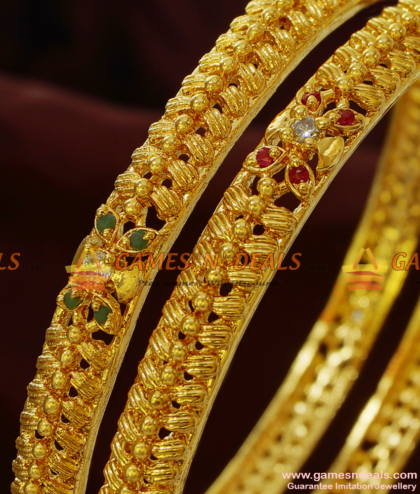 BS050-2.8 Size Antique Design Zircon Stone Sparkling 2 Pieces Bridal Wear Imitation Bangle BS050-2.8 Size Antique Design Zircon Stone Sparkling 2 Pieces Bridal Wear Imitation Bangle