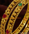 BS051-2.6 Size Antique Design CZ Stone Sparkling 2 Pieces Bridal Wear Imitation Bangle BS051-2.6 Size Antique Design CZ Stone Sparkling 2 Pieces Bridal Wear Imitation Bangle