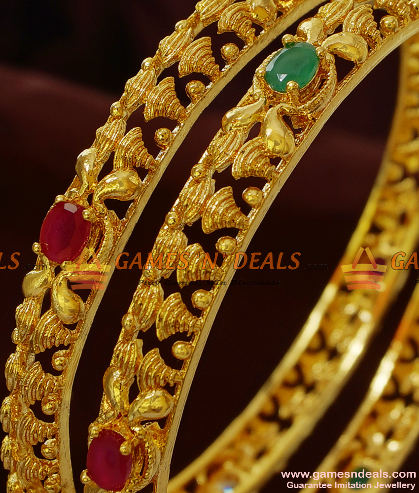 BS051-2.6 Size Antique Design CZ Stone Sparkling 2 Pieces Bridal Wear Imitation Bangle BS051-2.6 Size Antique Design CZ Stone Sparkling 2 Pieces Bridal Wear Imitation Bangle