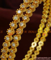 BS052-2.4 Size American Diamond Sparkling Thin 2 Pieces Bridal Wear Imitation Bangle