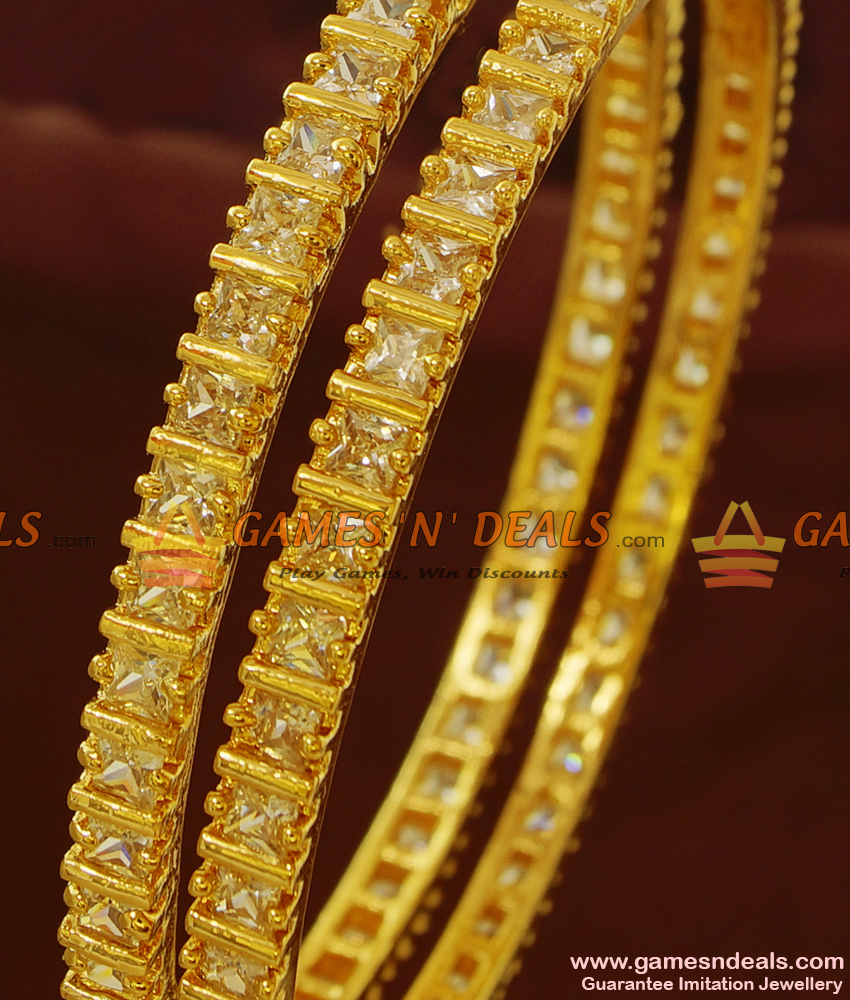 BS058-2.6 Grand Full Sparkling Cubic Zircon Stone Imitation Bangles