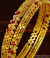 BS065-2.6 Grand Full Sparkling Cubic Zircon Ruby Stone Imitation Bangles