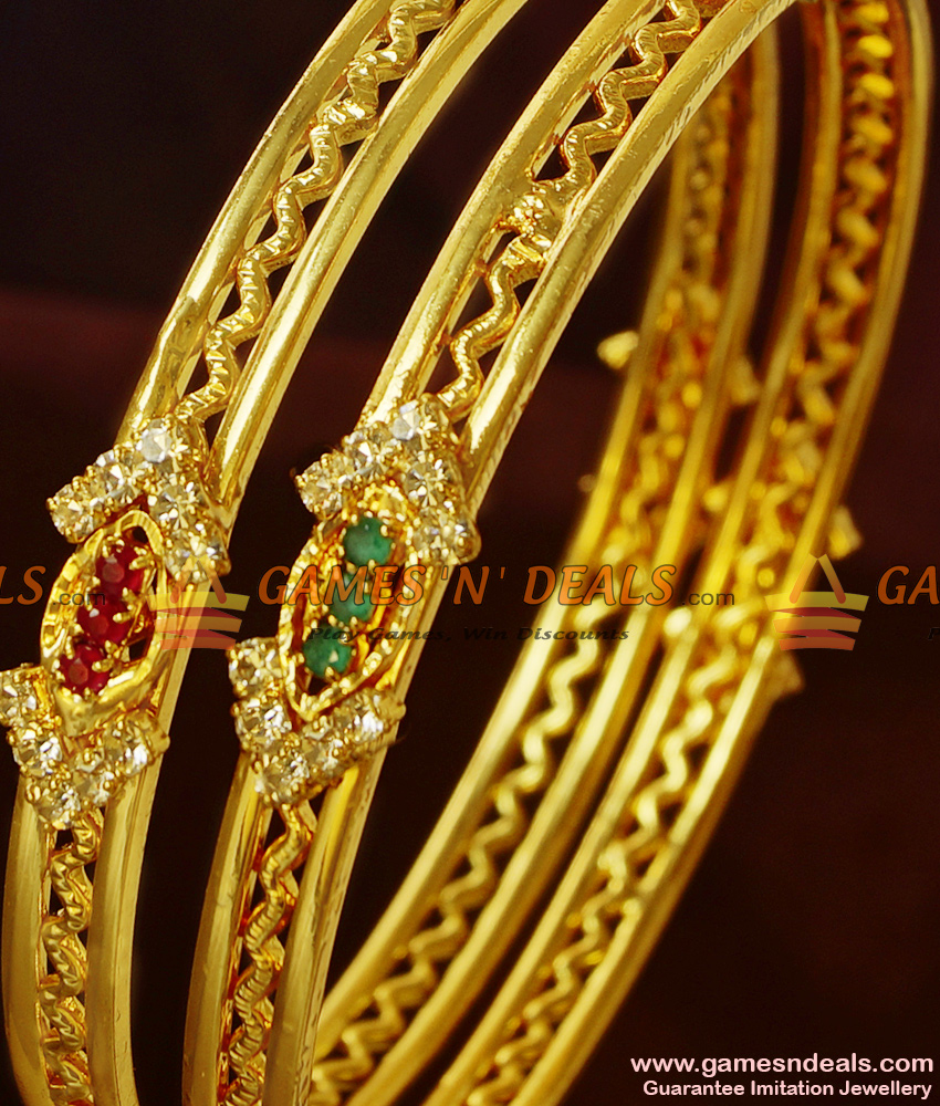 BS067-2.8 Size Guarantee Bangles Party Wear AD Stone Imitation Jewelry