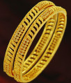 BS076-2.4 Size Gold Tone Zircon Stone Bangle Set For Marriage