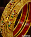 NGBR004-2.4 Size Non Guarantee 2 Pieces Stone and Enamel Bangle Design