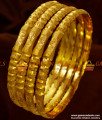 NGBR009-2.4 Size Circle Pattern 4 pieces Non Guarantee Gold Like Design Bangles