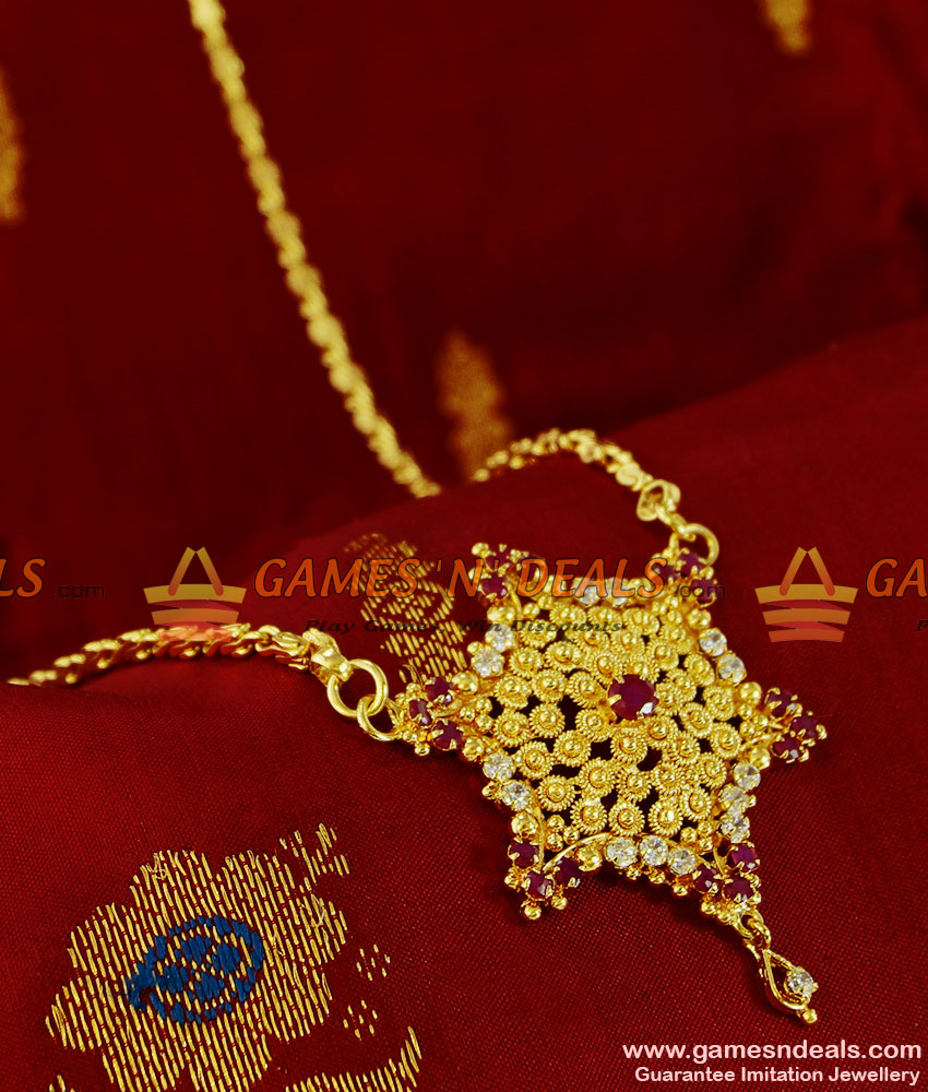 BGDR102 - Trendy Ruby Stone Party Wear Star Dollar Latest Imitation Jewellery BGDR102 - Trendy Ruby Stone Party Wear Star Dollar Latest Imitation Jewellery