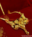 BGDR112 - Trendy Stone Dollar Gold Plated Imitation  Jewelry Wheat Chain Indian