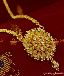 BGDR114 - Sparkling AD Whilte Stone Flower Dollar Real Gold Like Jewelry Design BGDR114 - Sparkling AD Whilte Stone Flower Dollar Real Gold Like Jewelry Design