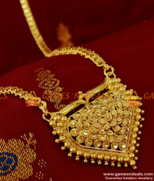 BGDR120 - Unique Kerala Heartin Dollar with Heartin Chain Party Wear Design BGDR120 - Unique Kerala Heartin Dollar with Heartin Chain Party Wear Design