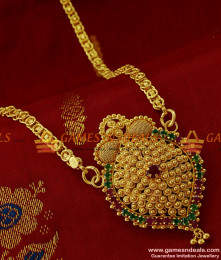 BGDR122 - Great Looking Ruby Stone Dollar South Indian Kerala Type Ornament BGDR122 - Great Looking Ruby Stone Dollar South Indian Kerala Type Ornament