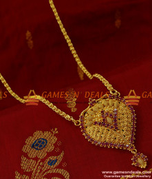 BGDR124 - 24 ct Gold Plated Fashion Jewelry Big Ruby Dollar Daily Wear Chain BGDR124 - 24 ct Gold Plated Fashion Jewelry Big Ruby Dollar Daily Wear Chain