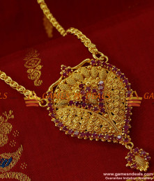 BGDR124 - 24 ct Gold Plated Fashion Jewelry Big Ruby Dollar Daily Wear Chain BGDR124 - 24 ct Gold Plated Fashion Jewelry Big Ruby Dollar Daily Wear Chain