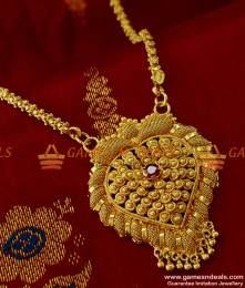 BGDR129 - Trendy Beautiful Kerala Imitation Dollar with Chain Guarantee Jewelry BGDR129 - Trendy Beautiful Kerala Imitation Dollar with Chain Guarantee Jewelry