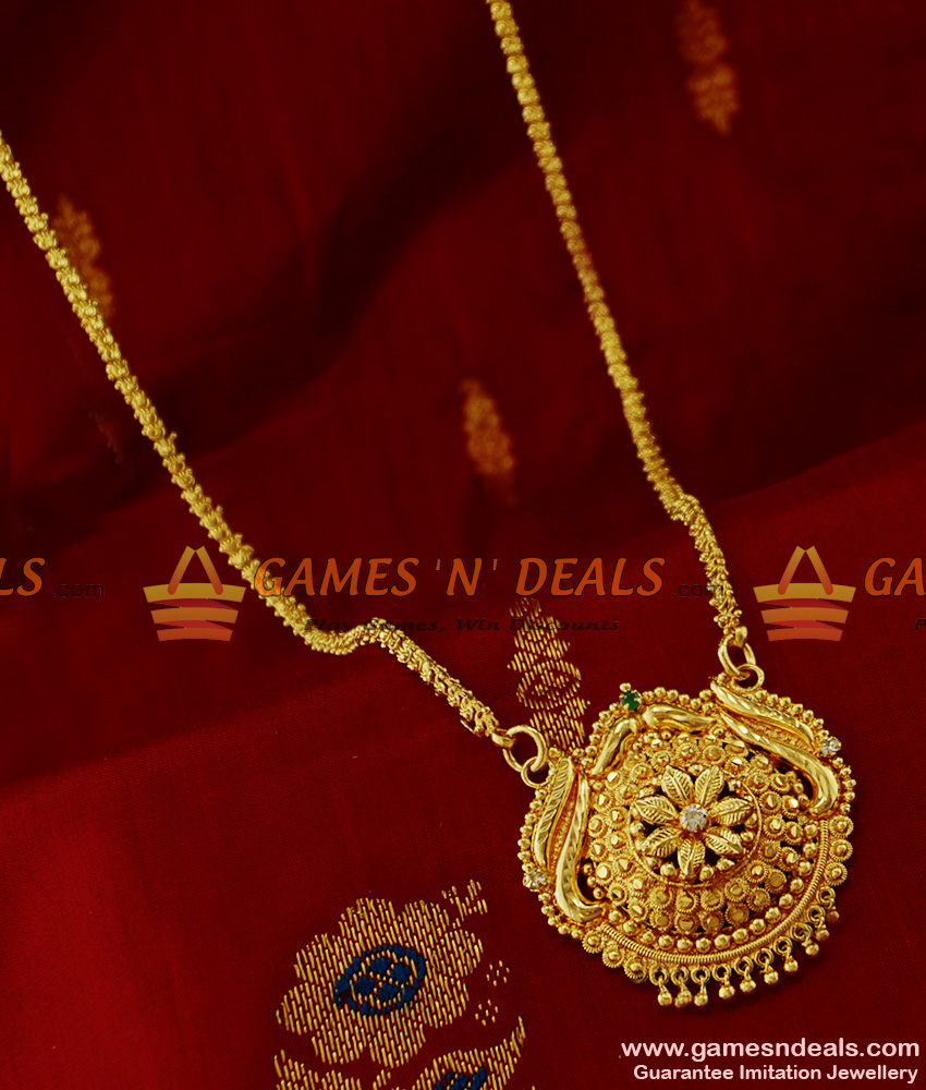 BGDR132 - Bridal Design Big Flower Dollar Kerala Type Guarantee Imitation Jewelry