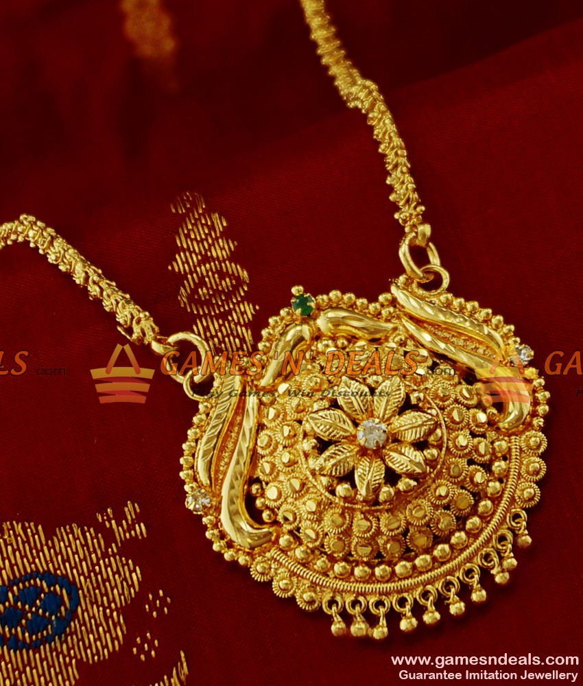BGDR132 - Bridal Design Big Flower Dollar Kerala Type Guarantee Imitation Jewelry