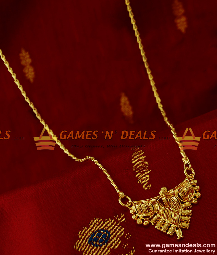 BGDR135 - Trendy Plain Dollar Gold Plated Imitation Jewelry Wheat Chain Indian
