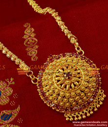 BGDR142 - Party Wear Semi Precious Ruby Stone Imitation Dollar Floral Design BGDR142 - Party Wear Semi Precious Ruby Stone Imitation Dollar Floral Design