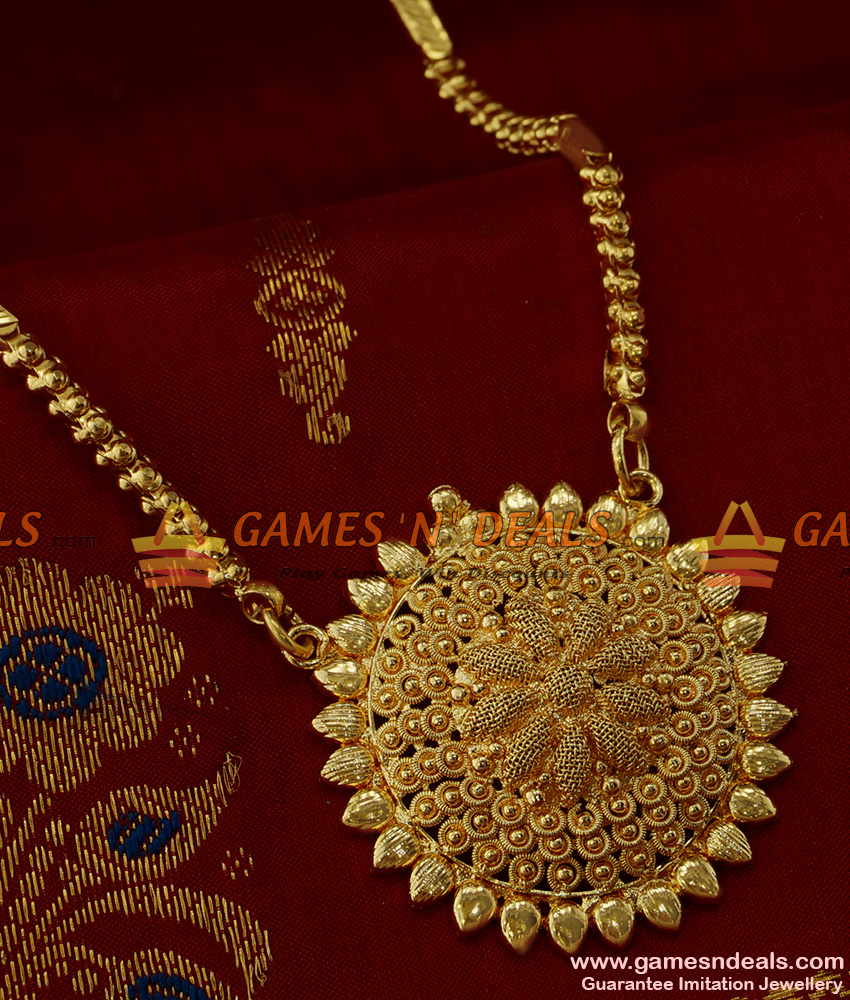 BGDR157 - Unique Big Kerala Beaded Dollar Flower and Leaf Design Party Wear Jewellery