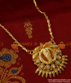 BGDR160 - Traditional Gold Plated Imitation Chain White AD Stone Lakshmi Dollar