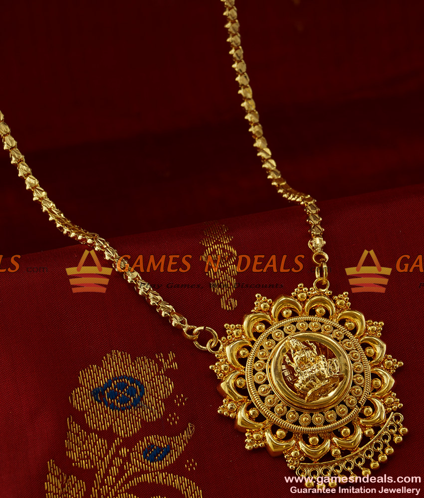 BGDR165 - Traditional Gold Plated Imitation Chain Guarantee Lakshmi Dollar