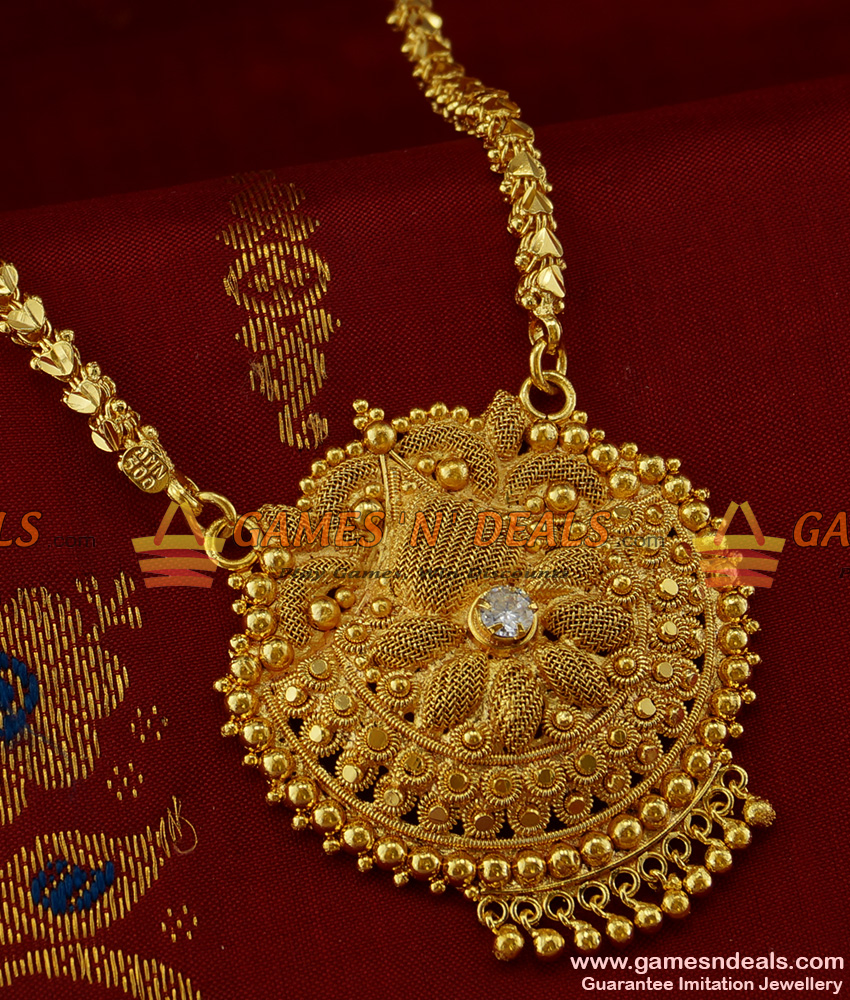 BGDR177 - Bridal Design Big Flower Dollar Kerala Type Guarantee Imitation Jewelry
