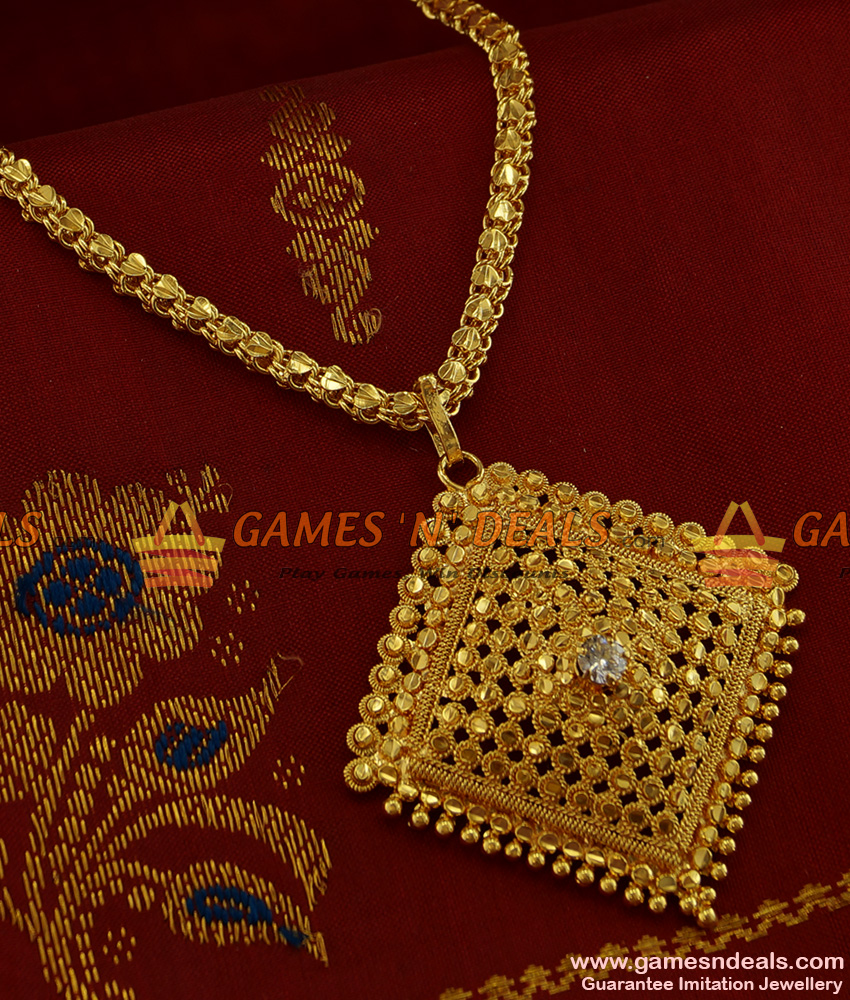 BGDR210 - Kerala Best Selling Traditional Imitation Dollar with Chain