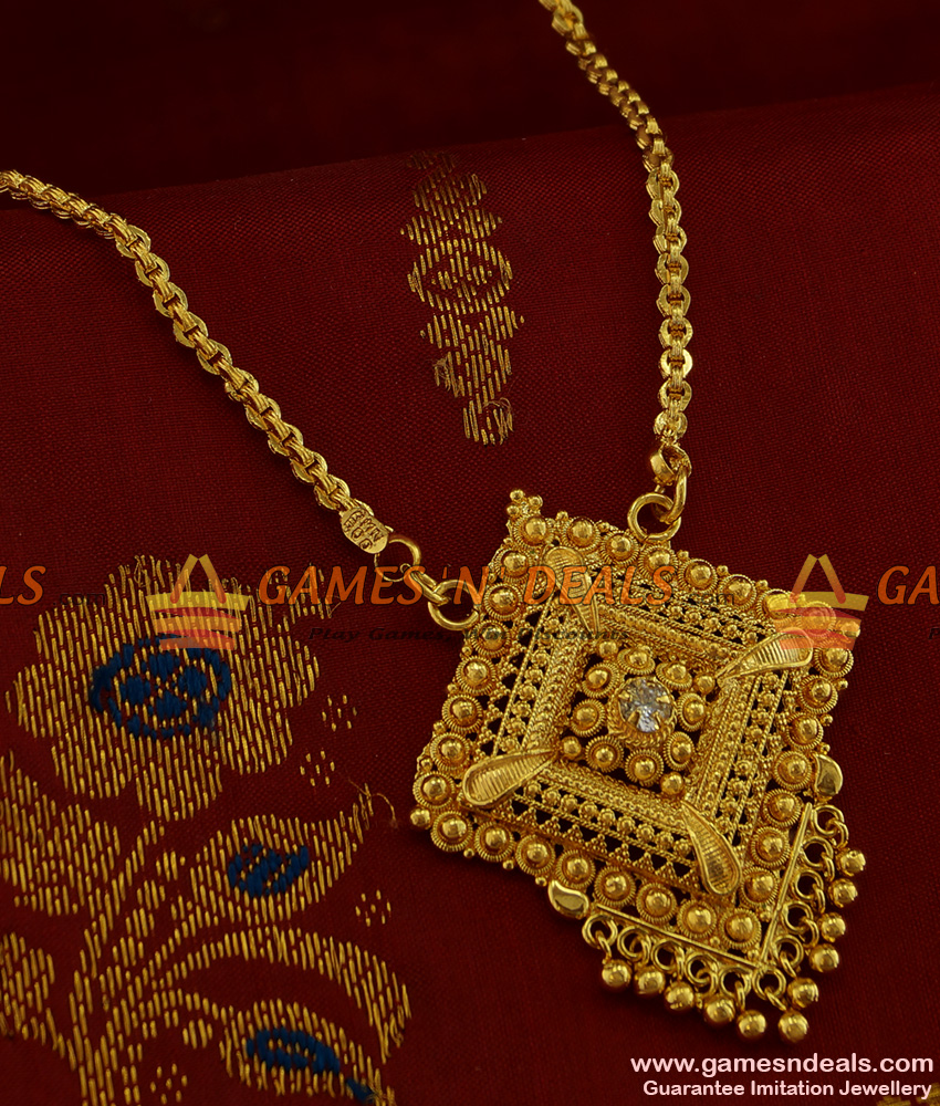 BGDR223 - Online jewellery with diamond shaped dollar chain attractive and latest trend