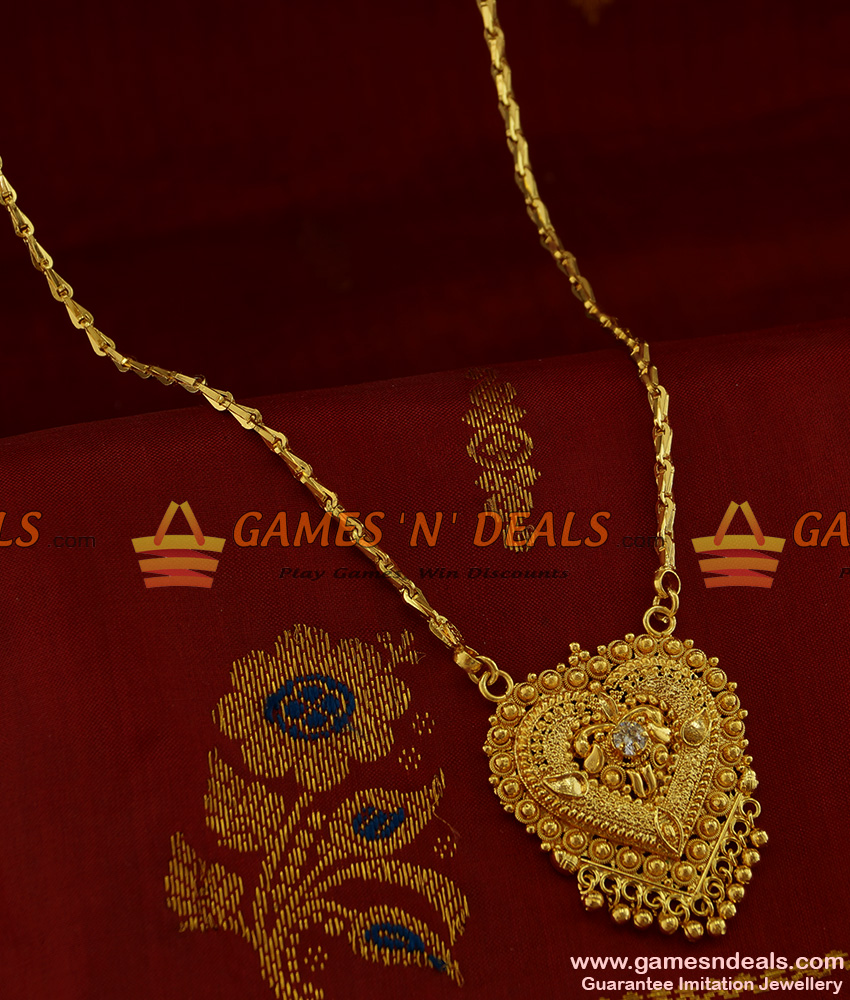 BGDR225 - Traditional heart dollar jewellery online and awesome trendy chain