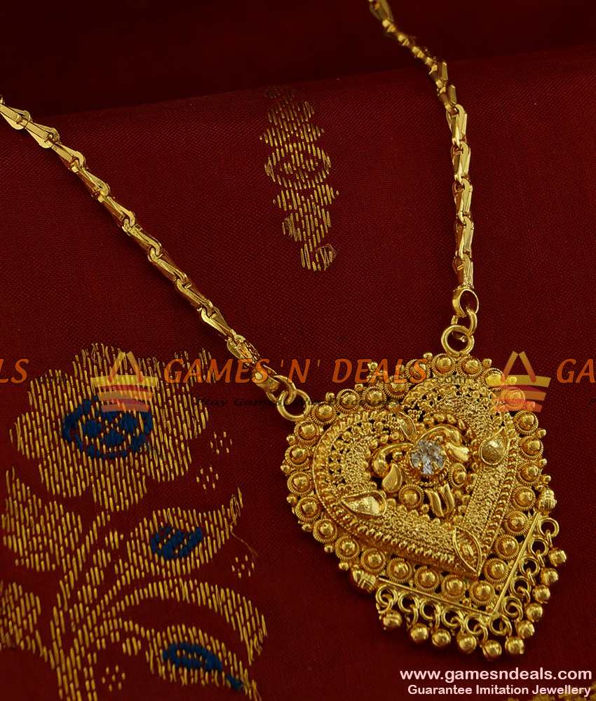 BGDR225 - Traditional heart dollar jewellery online and awesome trendy chain