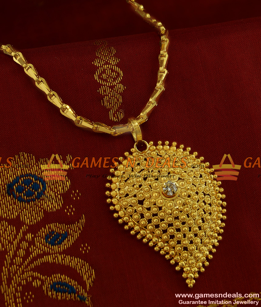 BGDR228 - Traditional Mango Dollar Jewellery with Thick Wheat Chain