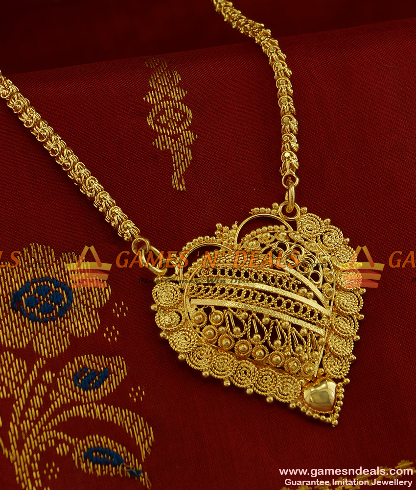 BGDR252 - Marvelous South Indian Chain with Gold Like Chidambaram Imitation Dollar