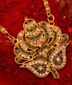 BGDR26- South Indan Party Traditional Big Rose Dollar Gold Plated Beaded Chain