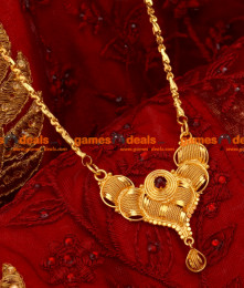 BGDR27-South Indian Tradiational Simple Stone Dollar Gold Plated Imitation Jewellery