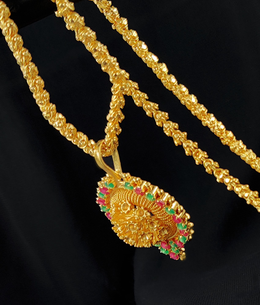 3D Flower Pattern Gold Plated Dollar Chain for Ladies and Girls BGDR270 3D Flower Pattern Gold Plated Dollar Chain for Ladies and Girls BGDR270