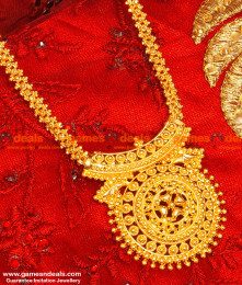 BGDR30 - South Indian Kerala Big Dollar Design Beaded Chain Haaram Type