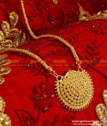 BGDR52 - Gold Plated Kerala Type Small Dollar With Trendy Design Chain