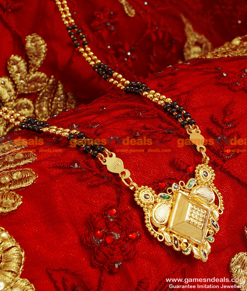 BGDR65 - Gold Plated Traditional Ennamel Dollar Mangalsutra Design Chain