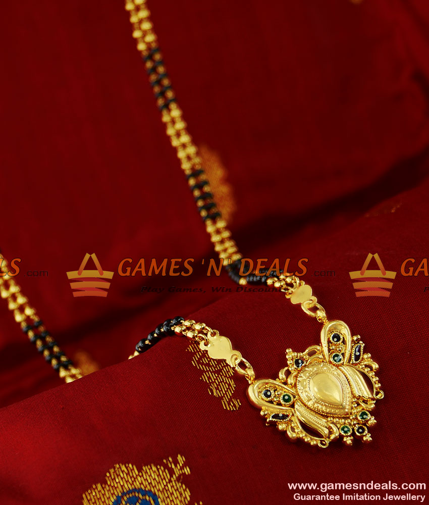 BGDR86 - Gold Plated Traditional Enamel Dollar Mangalsutra Design Chain