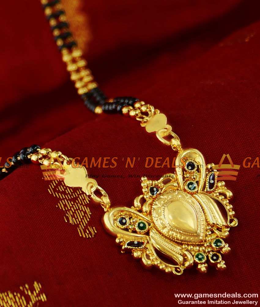 BGDR86 - Gold Plated Traditional Enamel Dollar Mangalsutra Design Chain